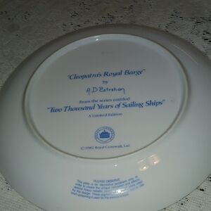 Cleopatra's Royal Barge Decorative Plate by A.D Estrehan